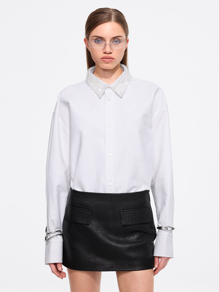 Beaded Collared Shirt