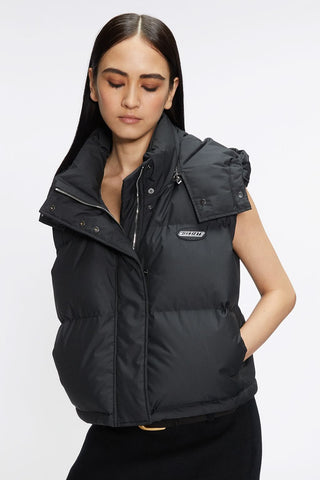 Gilet Jacket With Detachable Hood