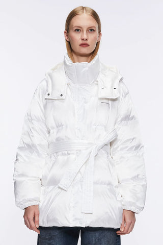 Puffy Jacket With Belt