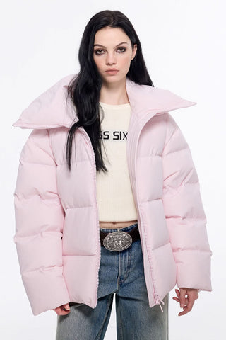 Stand Collar Thickened Warm Down Jacket