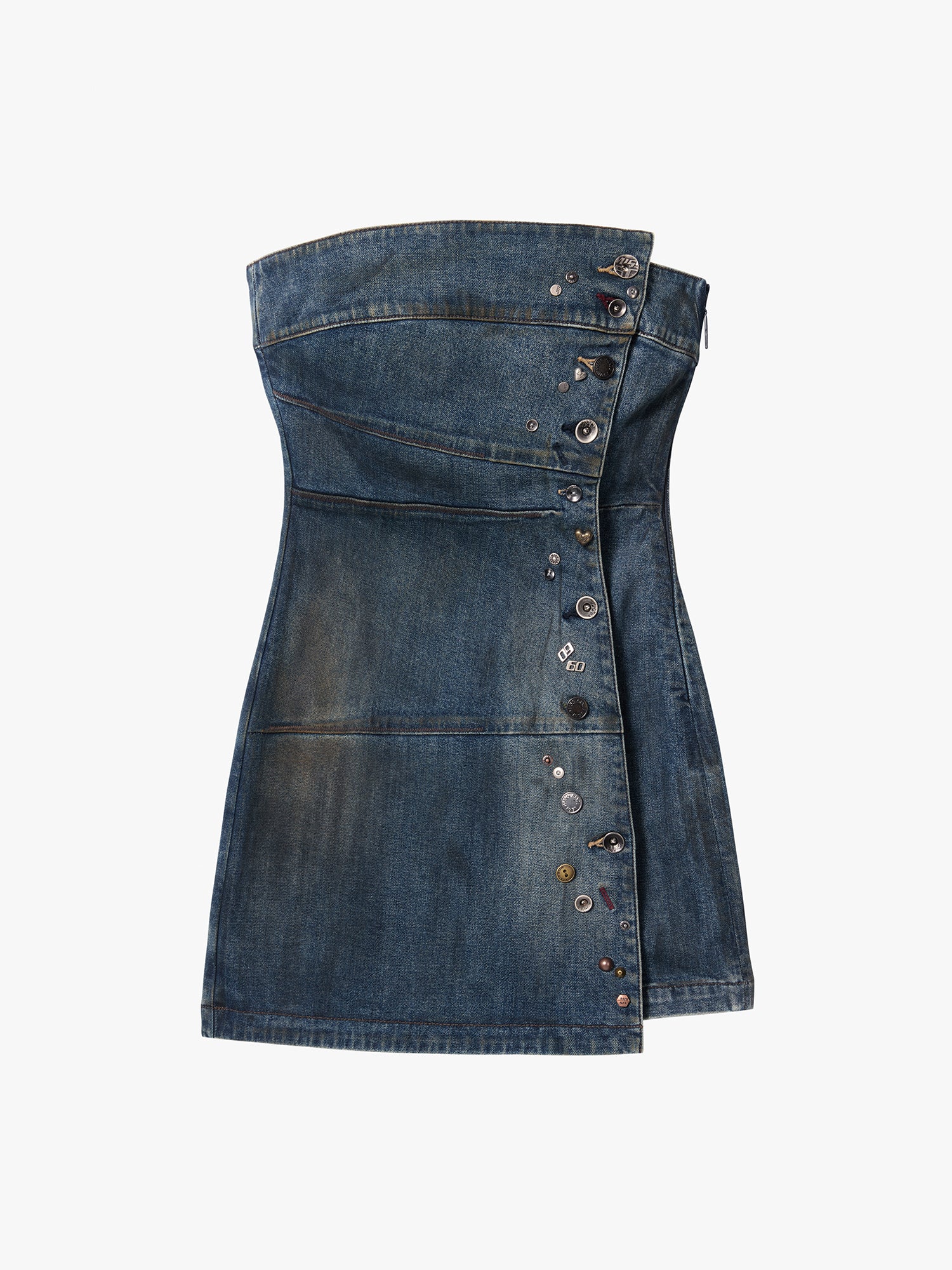 Multi-Button Denim Dress