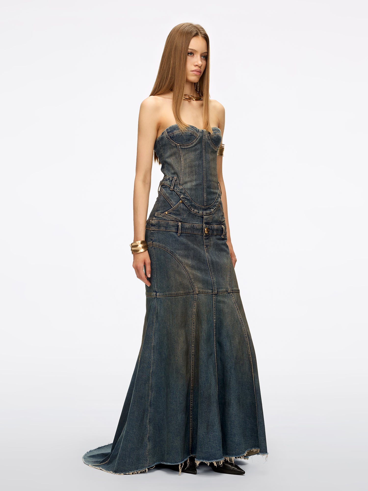 Strapless Mermaid Silhouette Dress