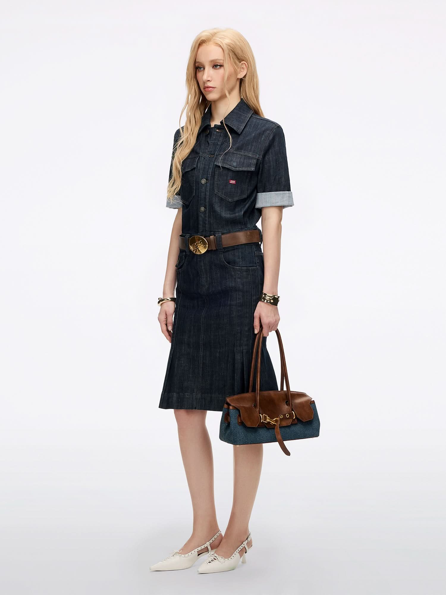 Denim Dress, DARK BLUE / L Denim Dress, DARK BLUE / L