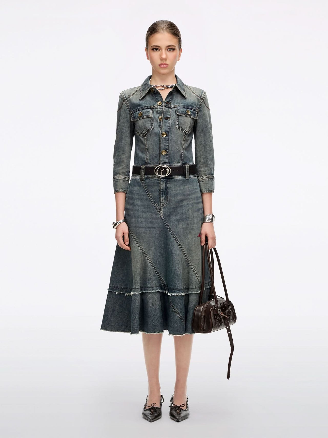 Distressed Denim Dress