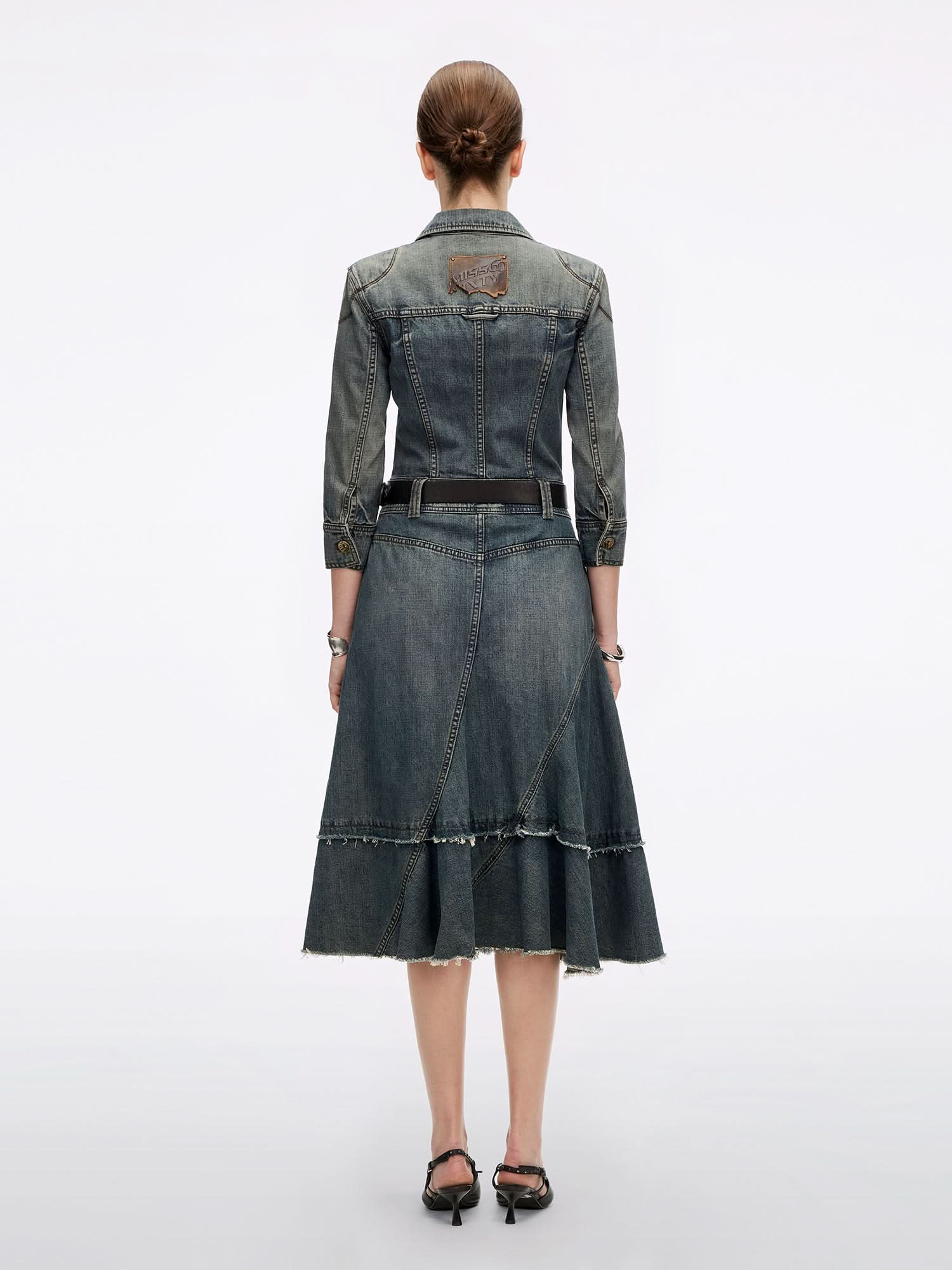 Distressed Denim Dress