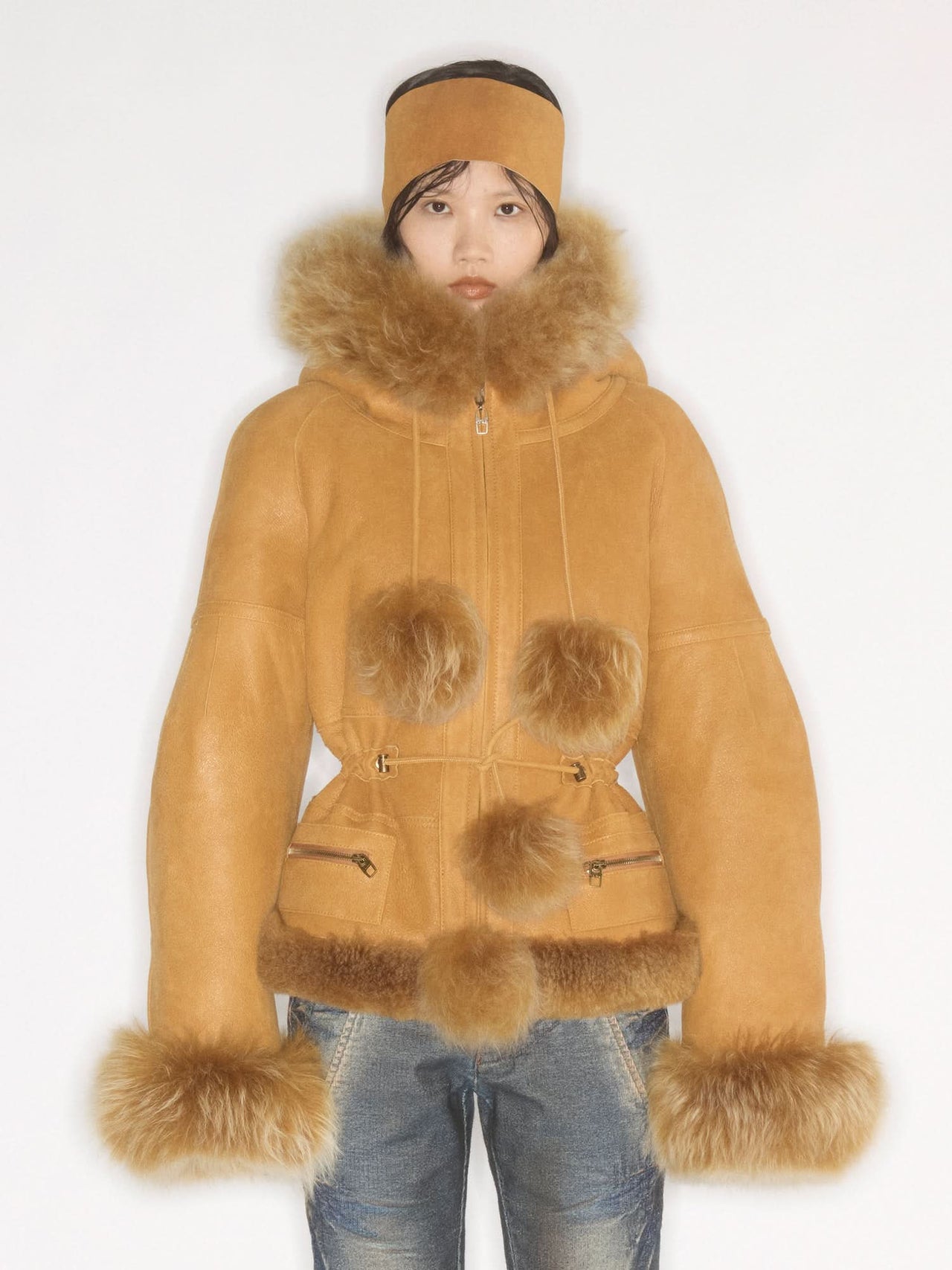 Hooded Faux Fur Jacket
