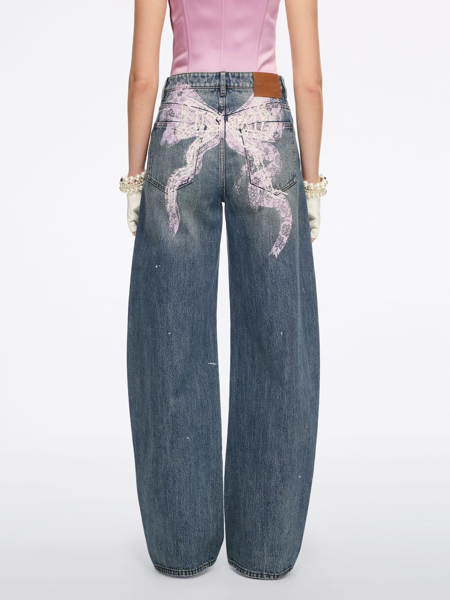 Bow-Detail Jeans