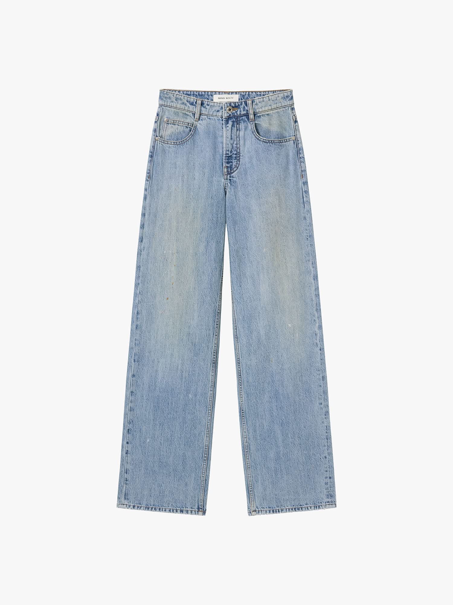 Beaded Straight-Leg Jeans