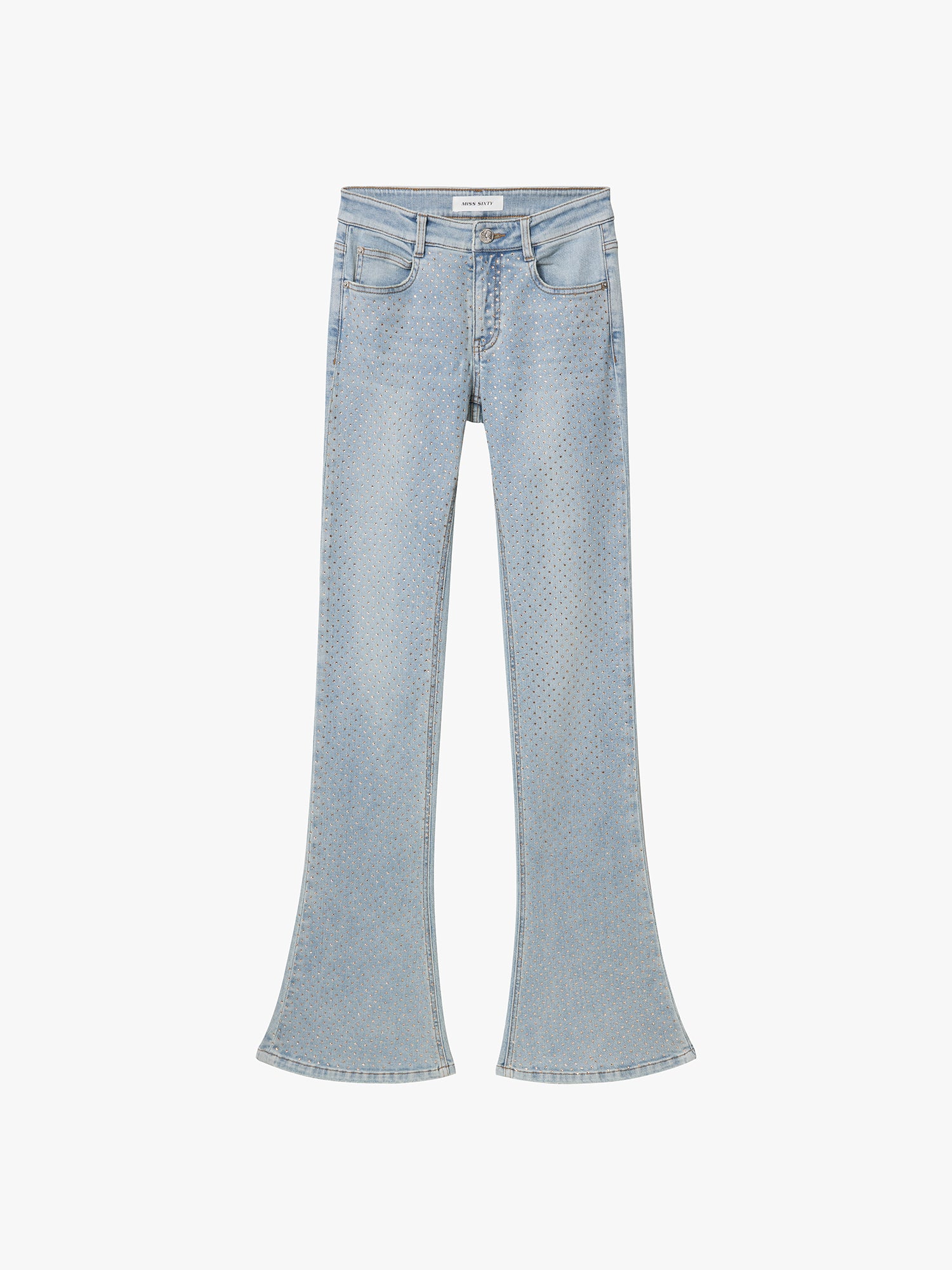 Rhinestone Flared Jeans