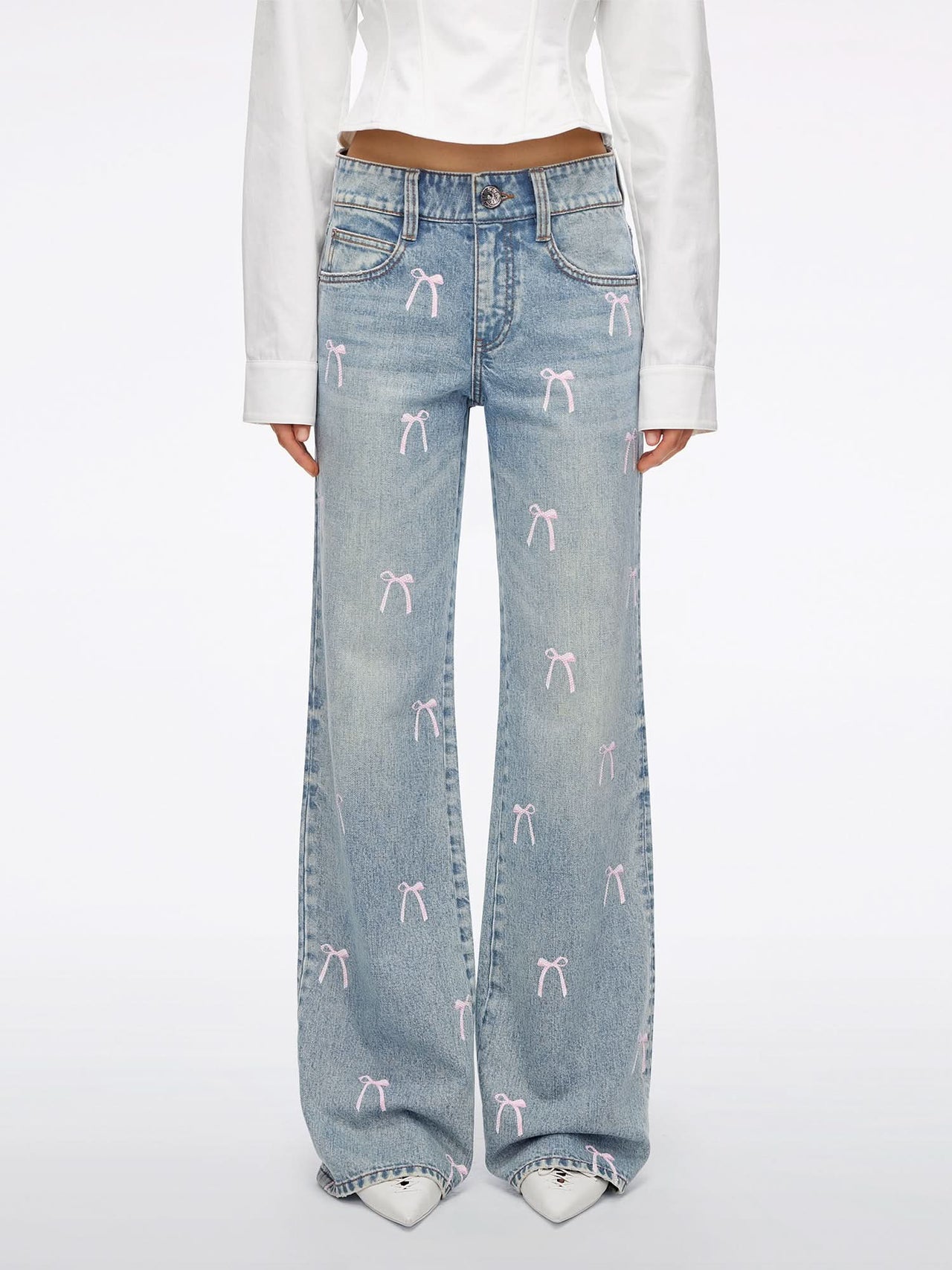 Rhinestone Flare Jeans