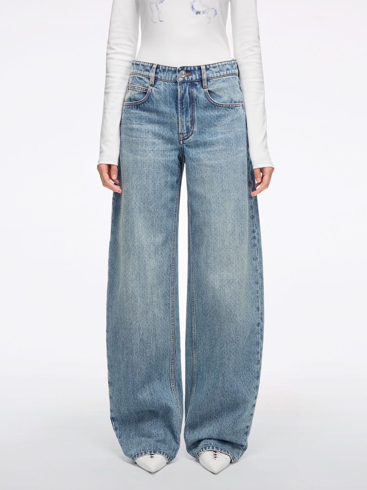 Rhinestone-Embellished Jeans