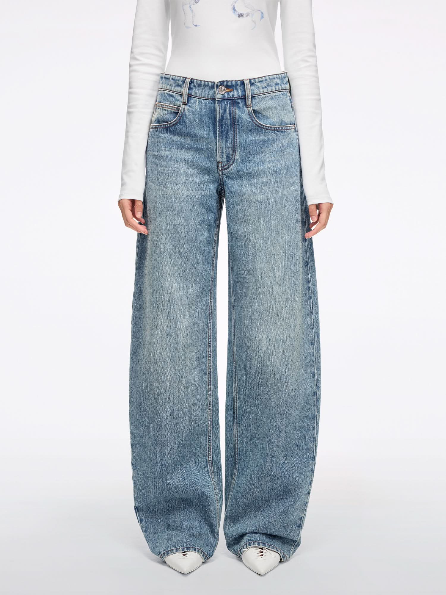 Rhinestone-Embellished Jeans