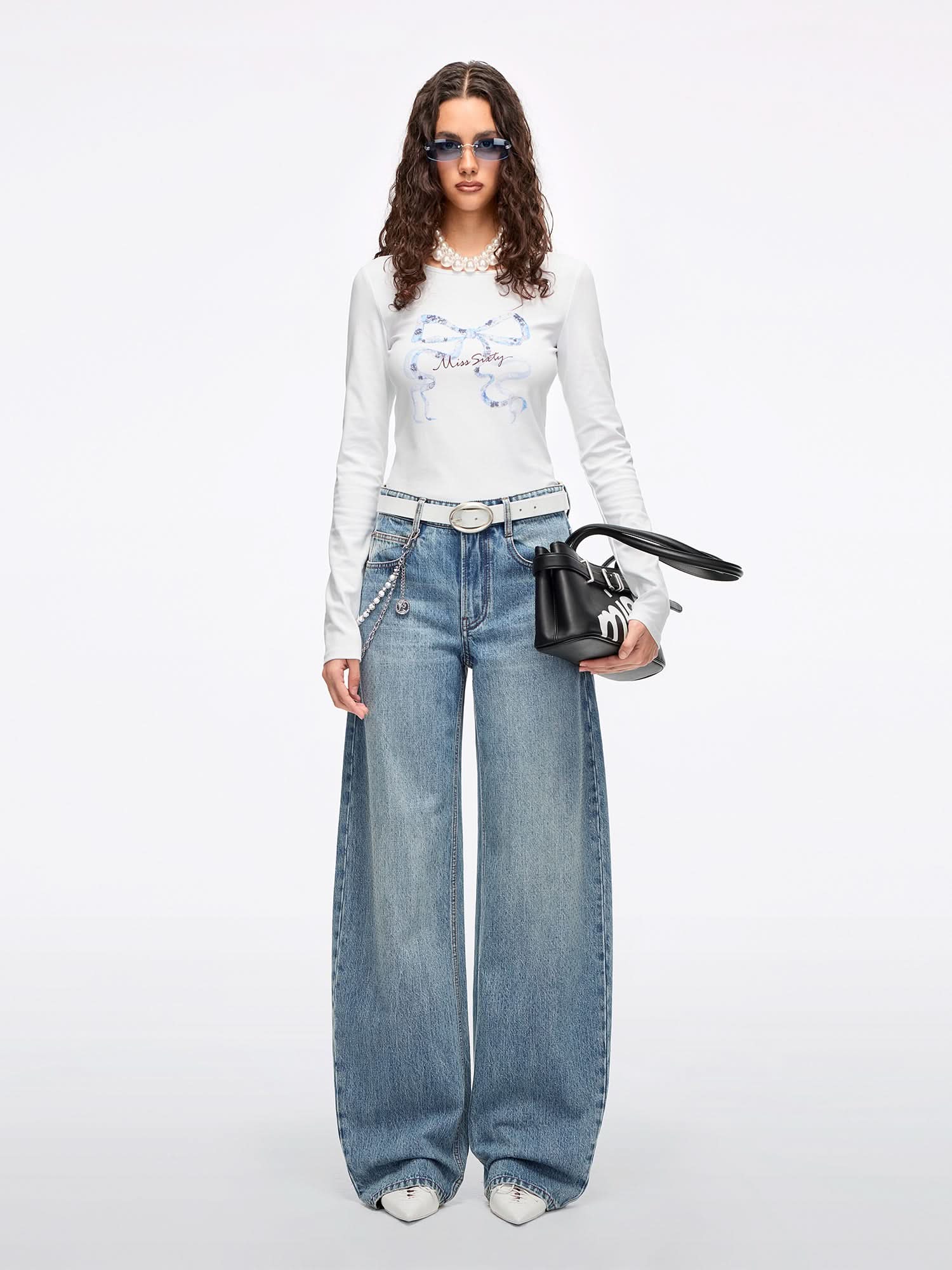 Rhinestone-Embellished Jeans