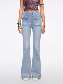 Slim-Fit Flared Jeans-GLENDA PLUS 5