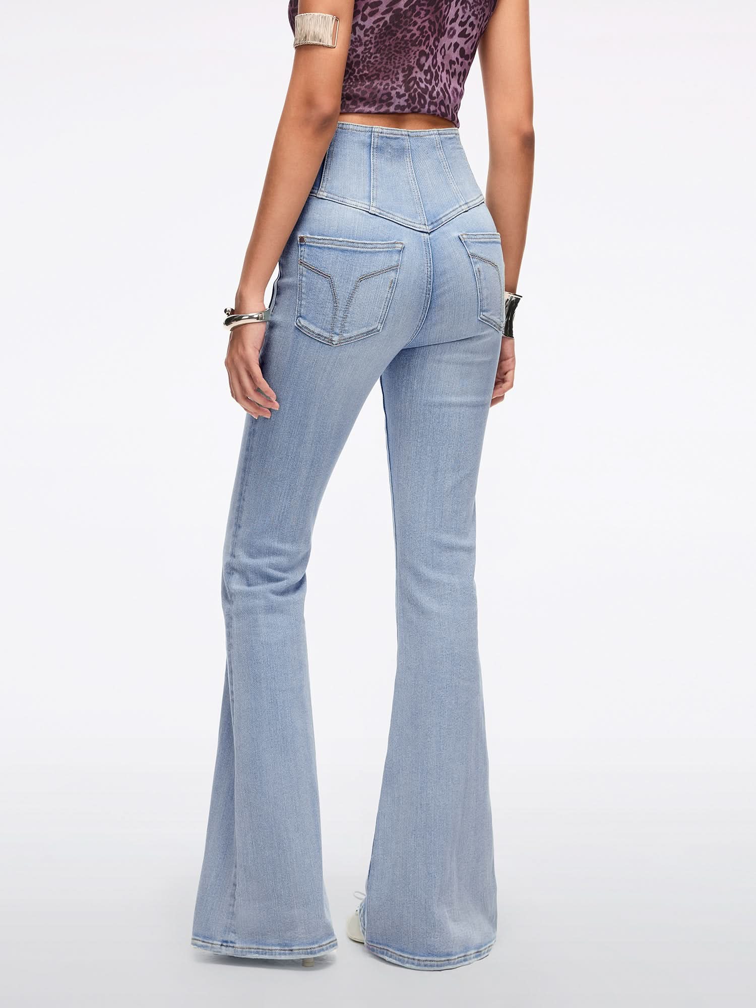 Slim-Fit Flared Jeans-GLENDA PLUS 5