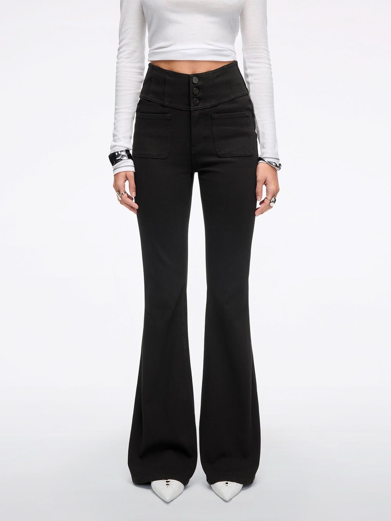 Slim Fit Flared Jeans-GLENDA PLUS 5
