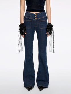 Slim Fit Flared Jeans-GLENDA PLUS 5