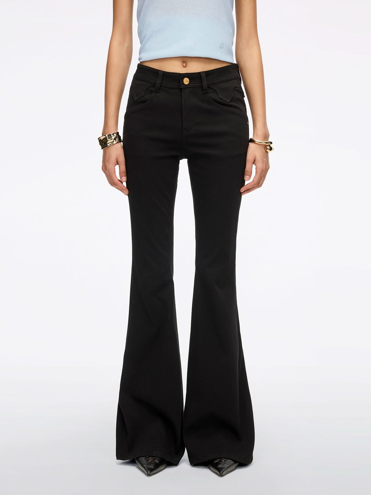 Slim-Fit Flared Jeans-BELLA