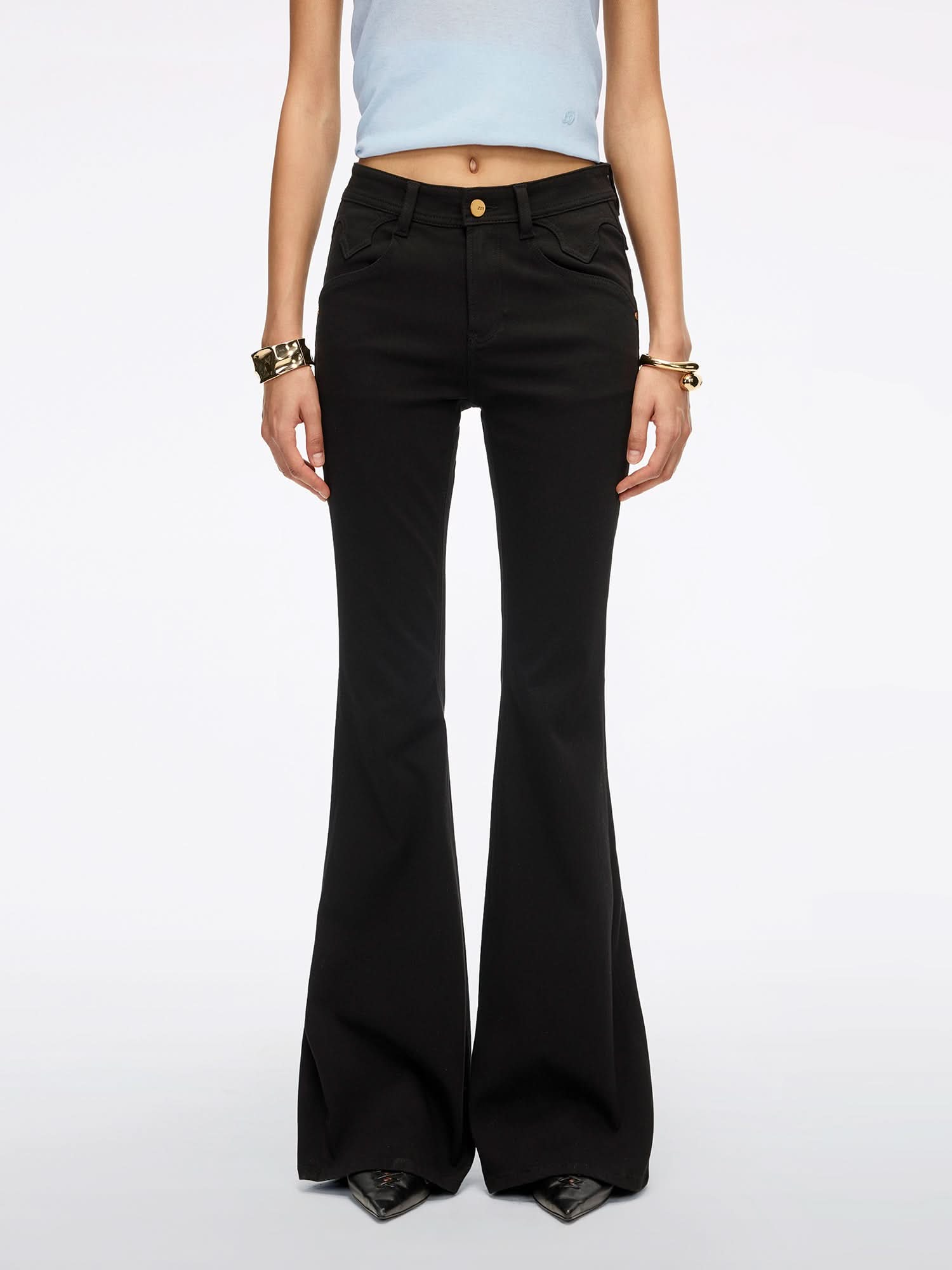 Slim-Fit Flared Jeans-BELLA