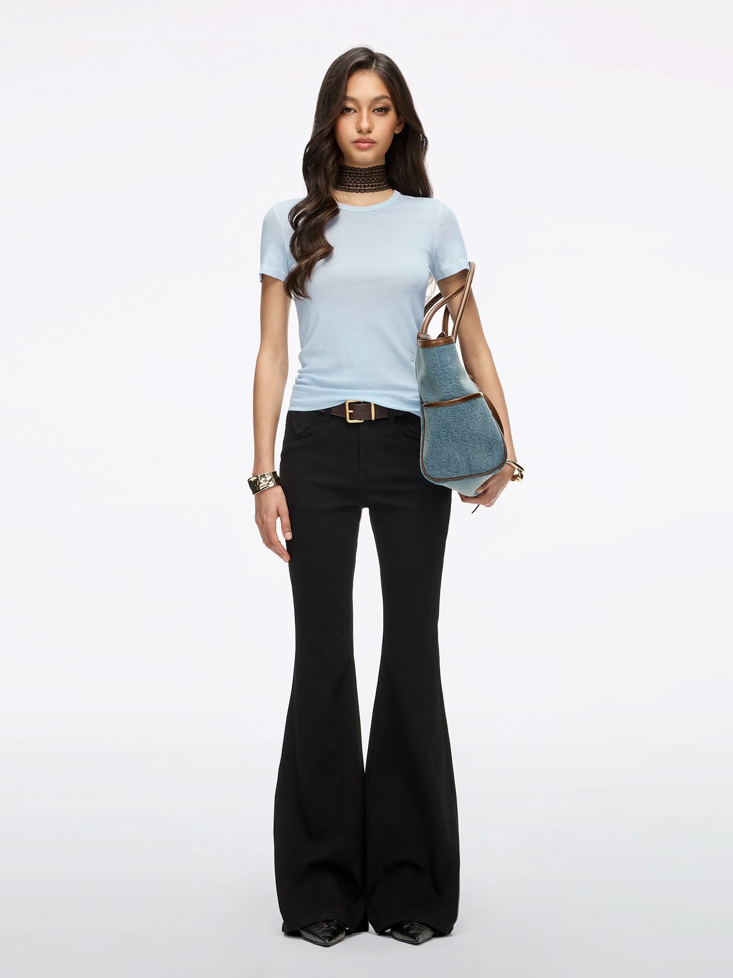 Slim-Fit Flared Jeans-BELLA