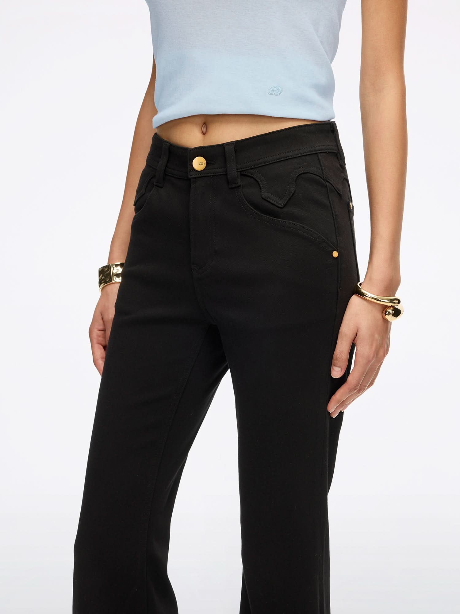 Slim-Fit Flared Jeans-BELLA