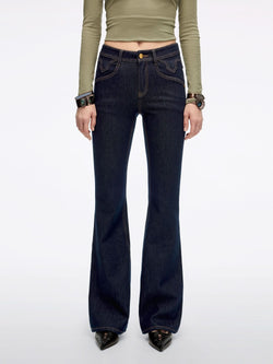 Slim-Fit Flared Jeans-BELLA