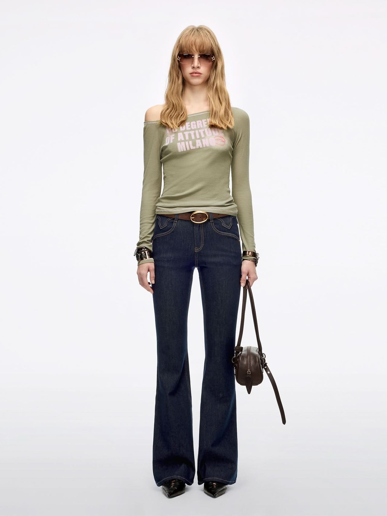 Slim-Fit Flared Jeans-BELLA