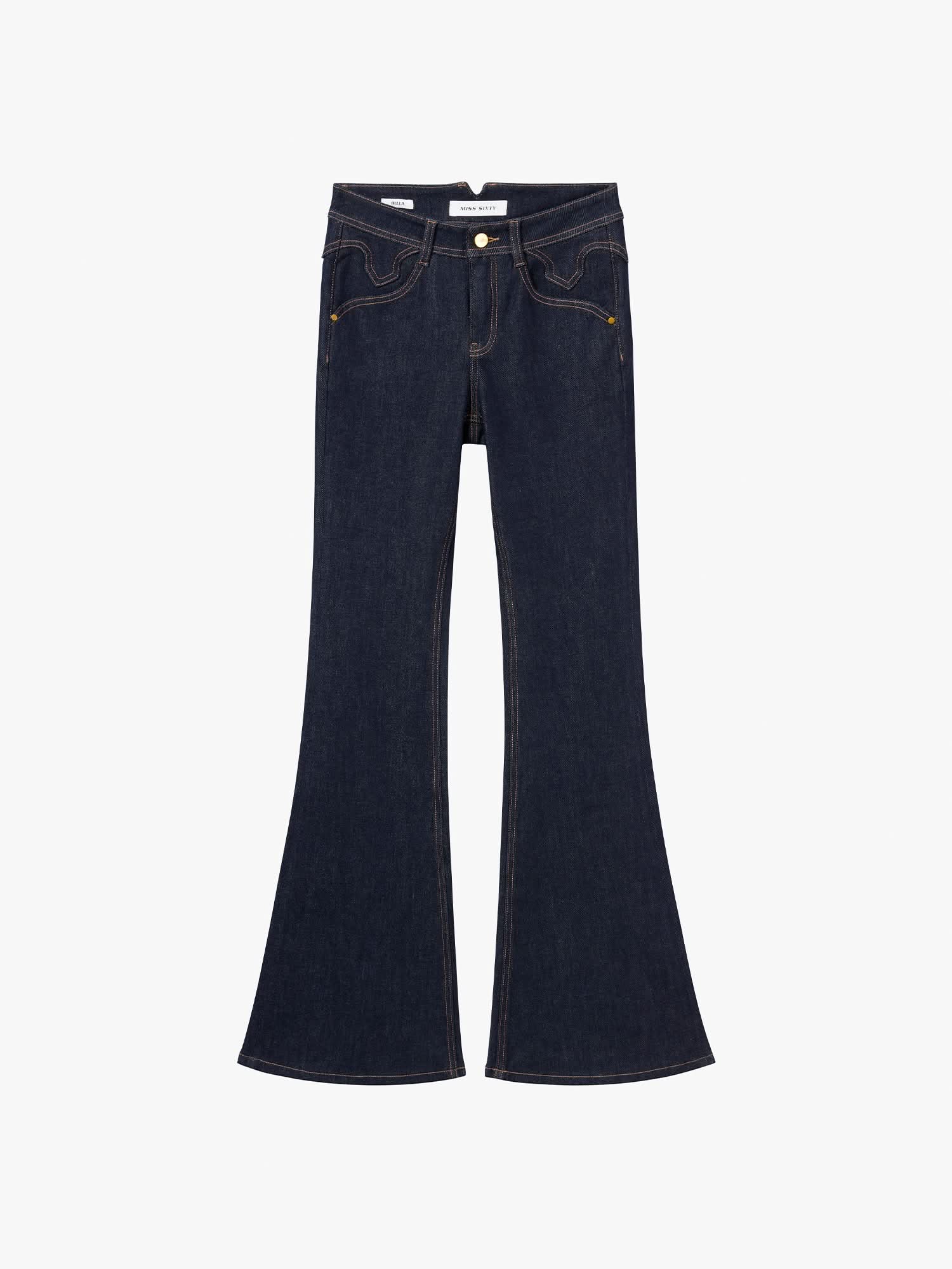 Slim-Fit Flared Jeans-BELLA