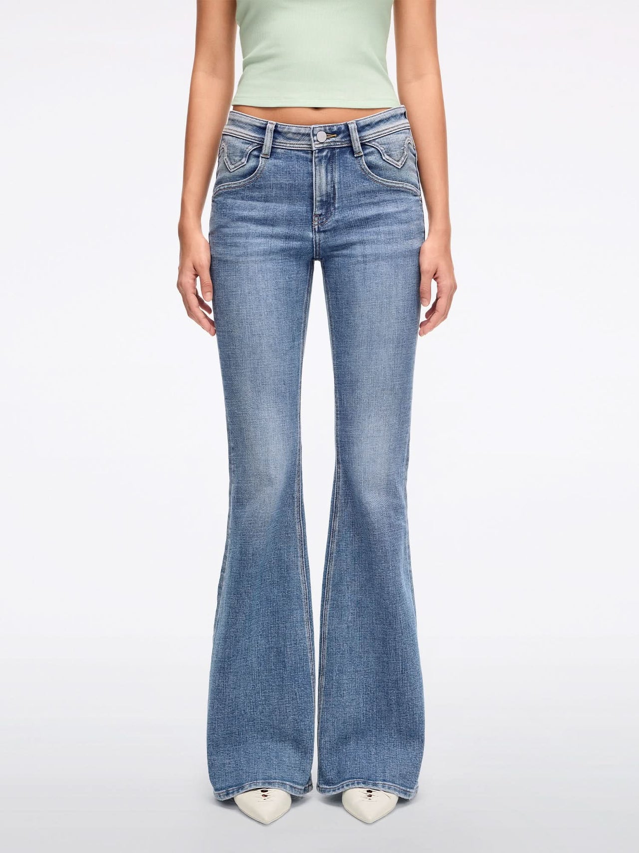 Slim-Fit Flared Jeans-BELLA