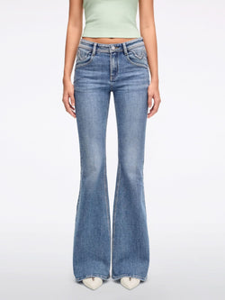 Slim-Fit Flared Jeans-BELLA