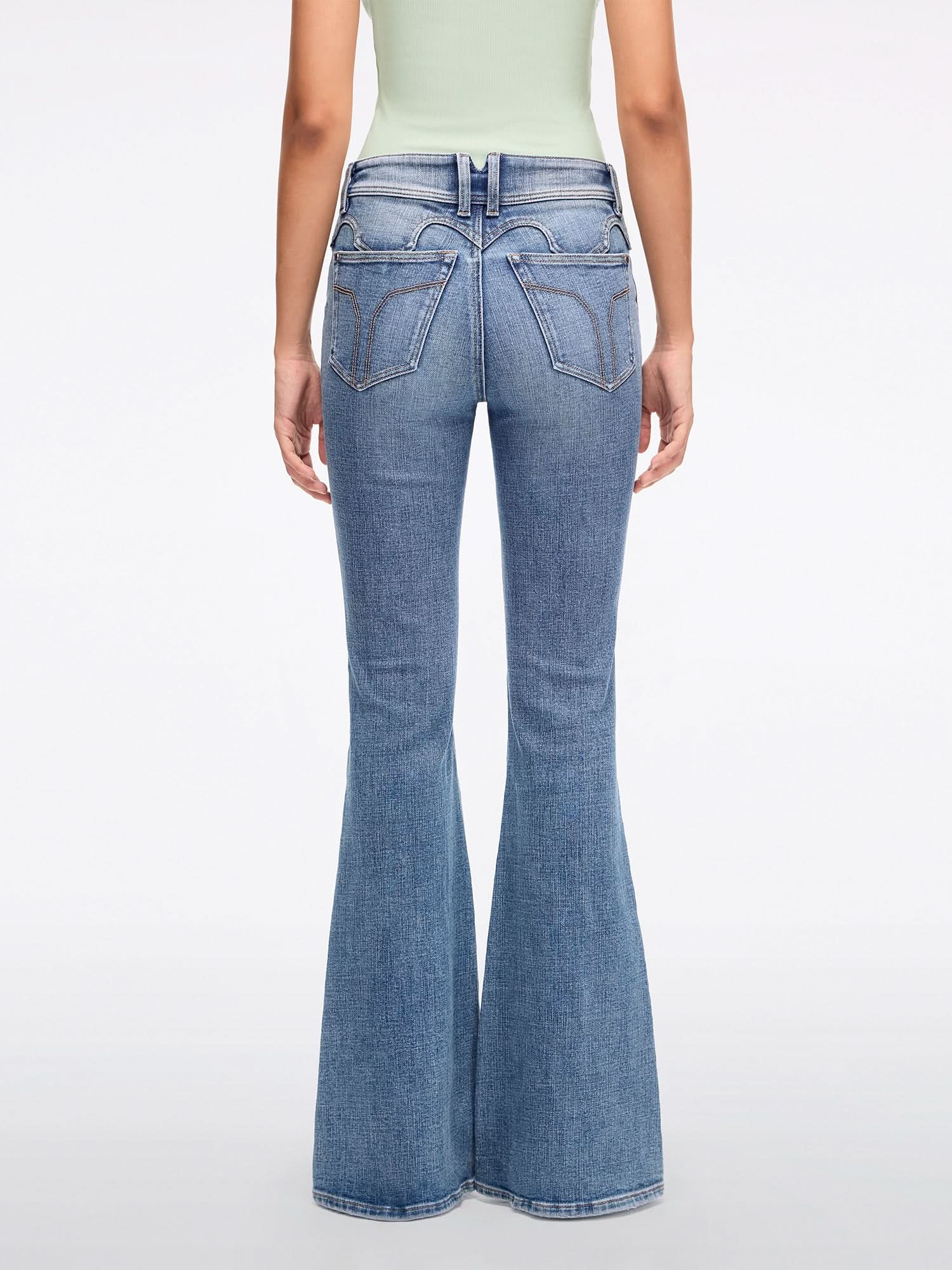 Slim-Fit Flared Jeans-BELLA