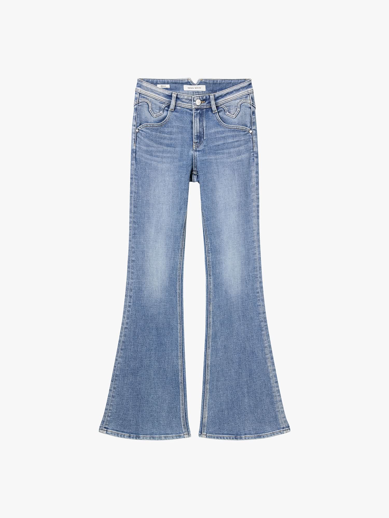 Slim-Fit Flared Jeans-BELLA