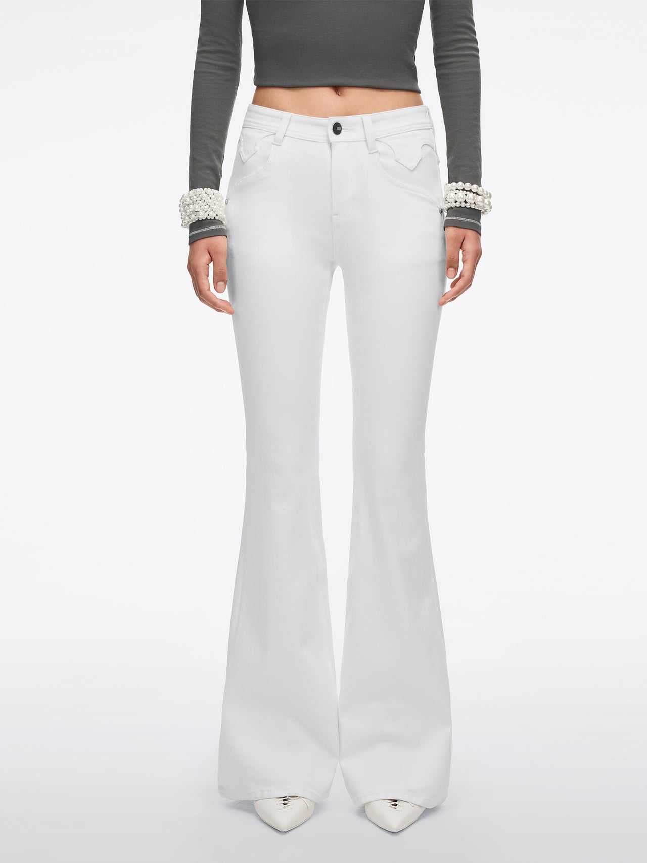 Slim-Fit Flared Jeans-BELLA