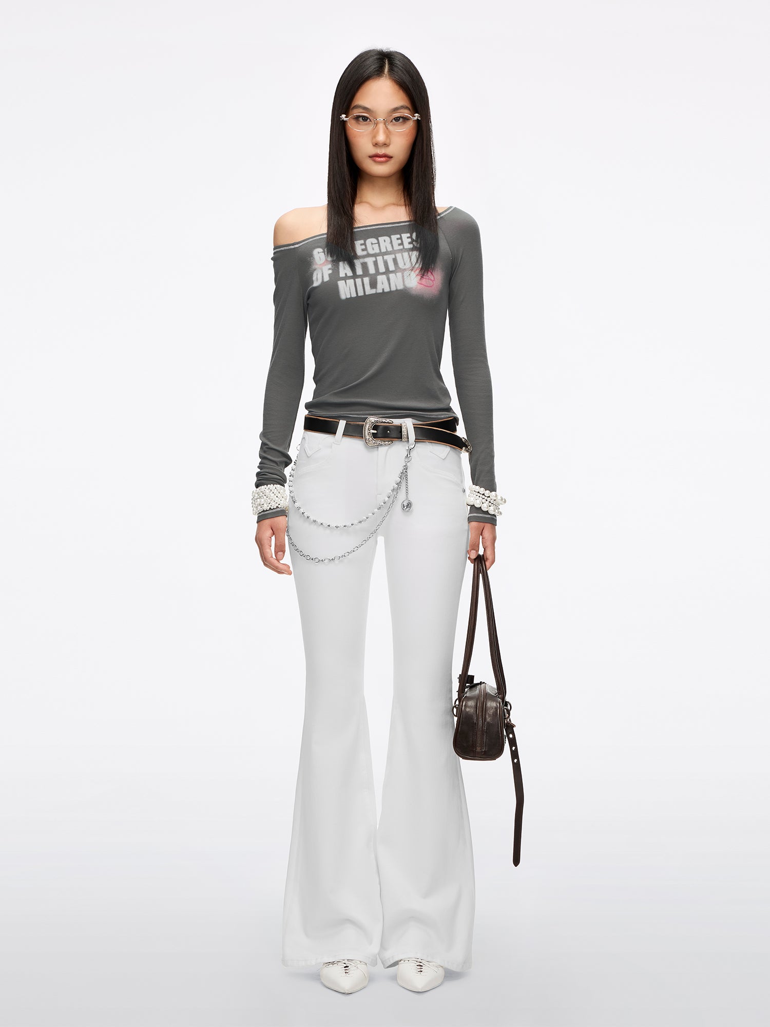 Slim-Fit Flared Jeans-BELLA