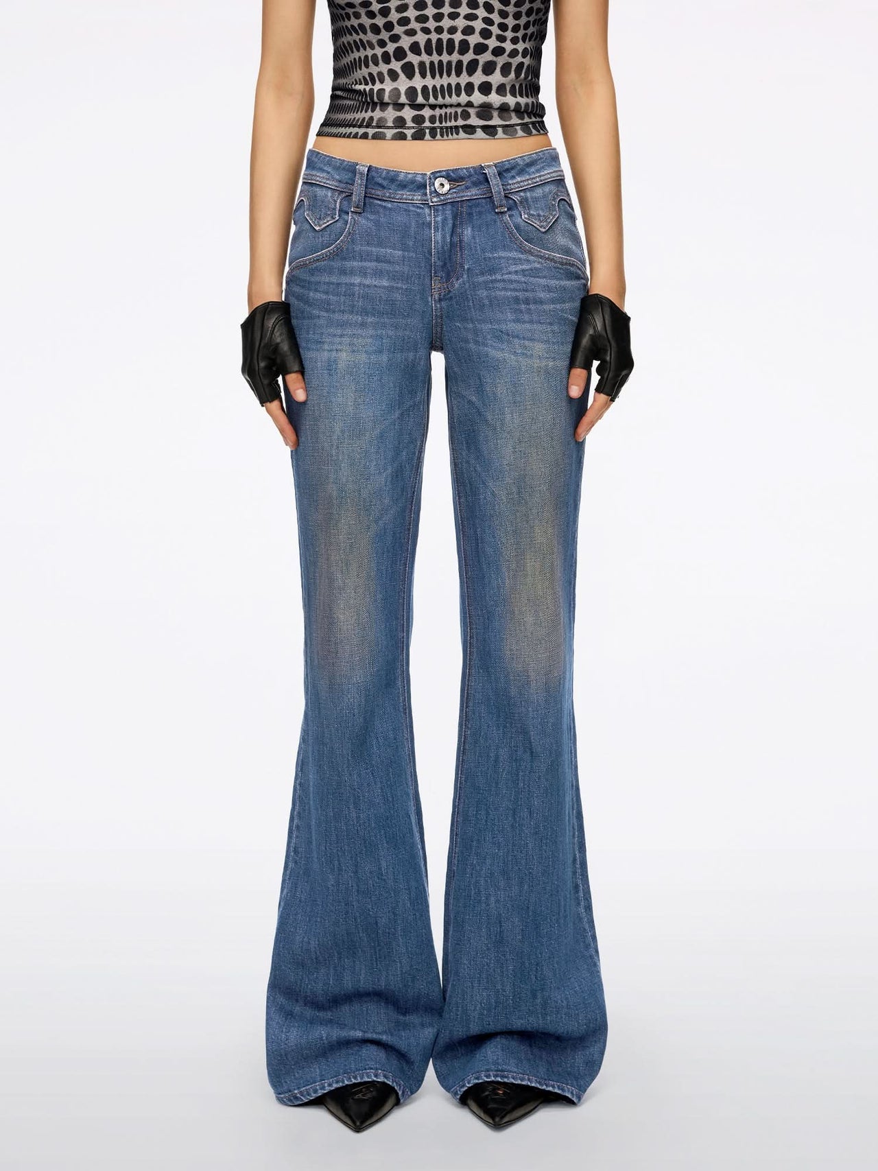 Slim-fit Flare Jeans-BELLA