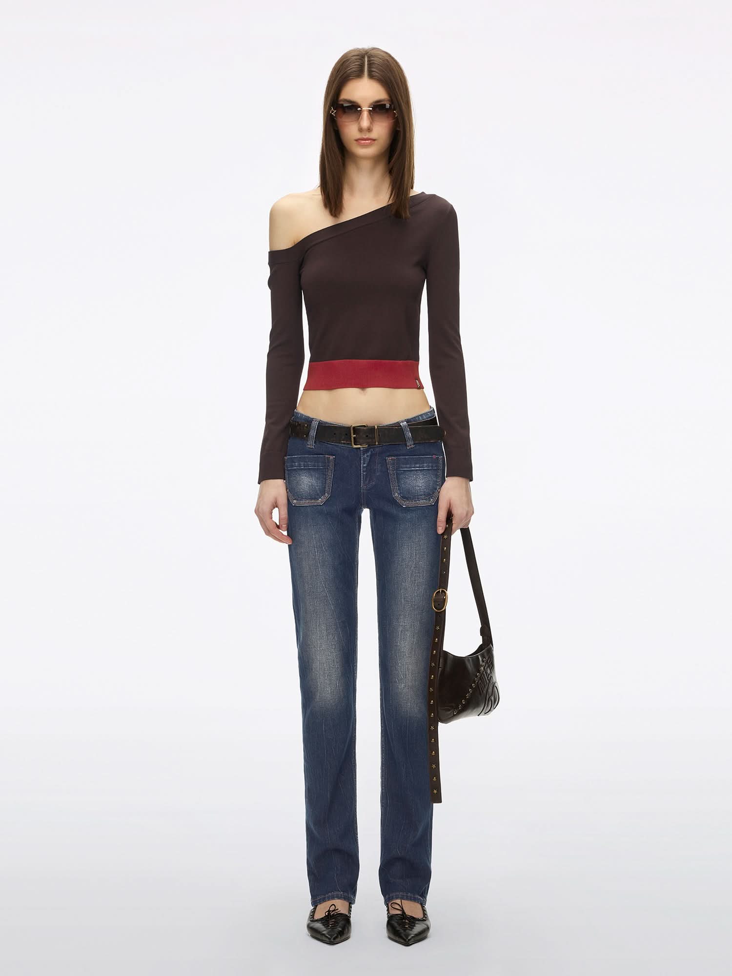 Straight-Leg Denim Jeans