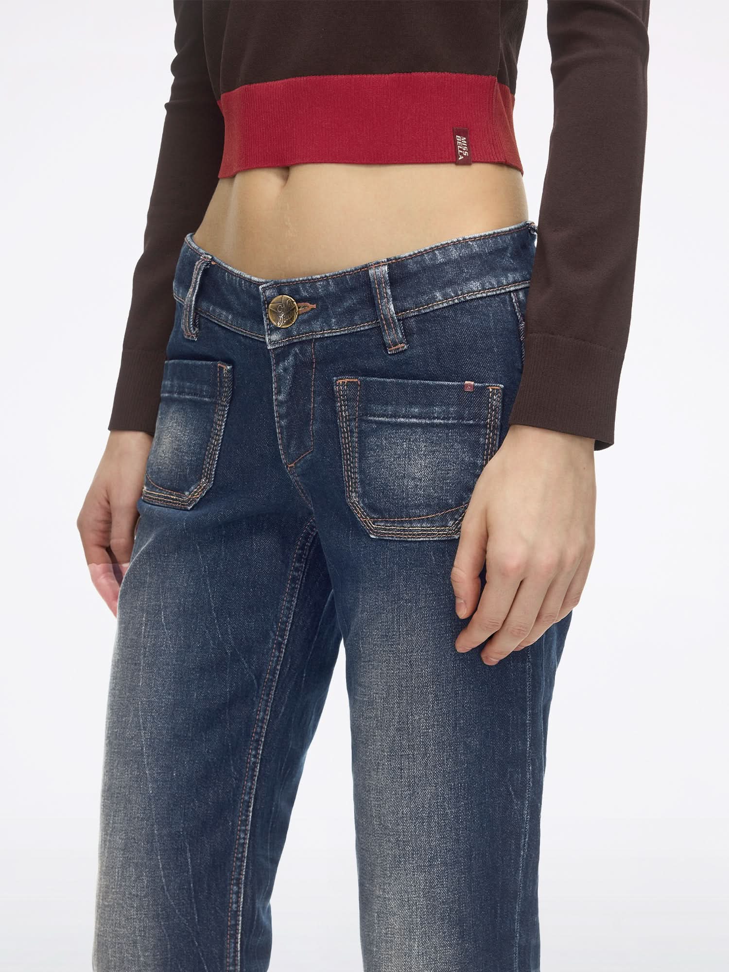 Straight-Leg Denim Jeans