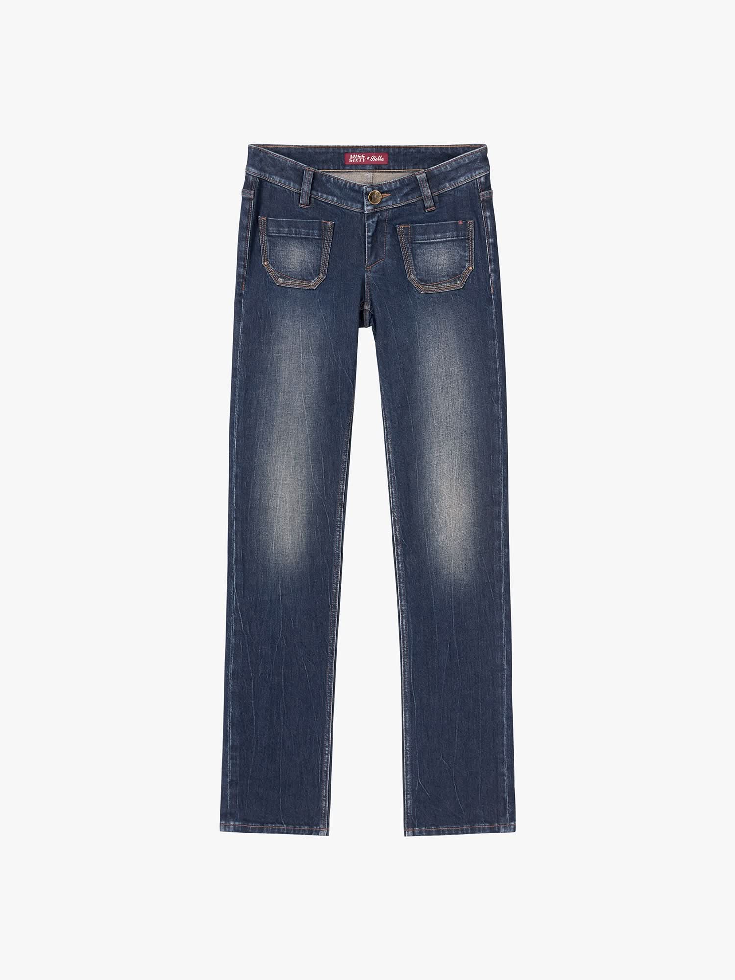 Straight-Leg Denim Jeans
