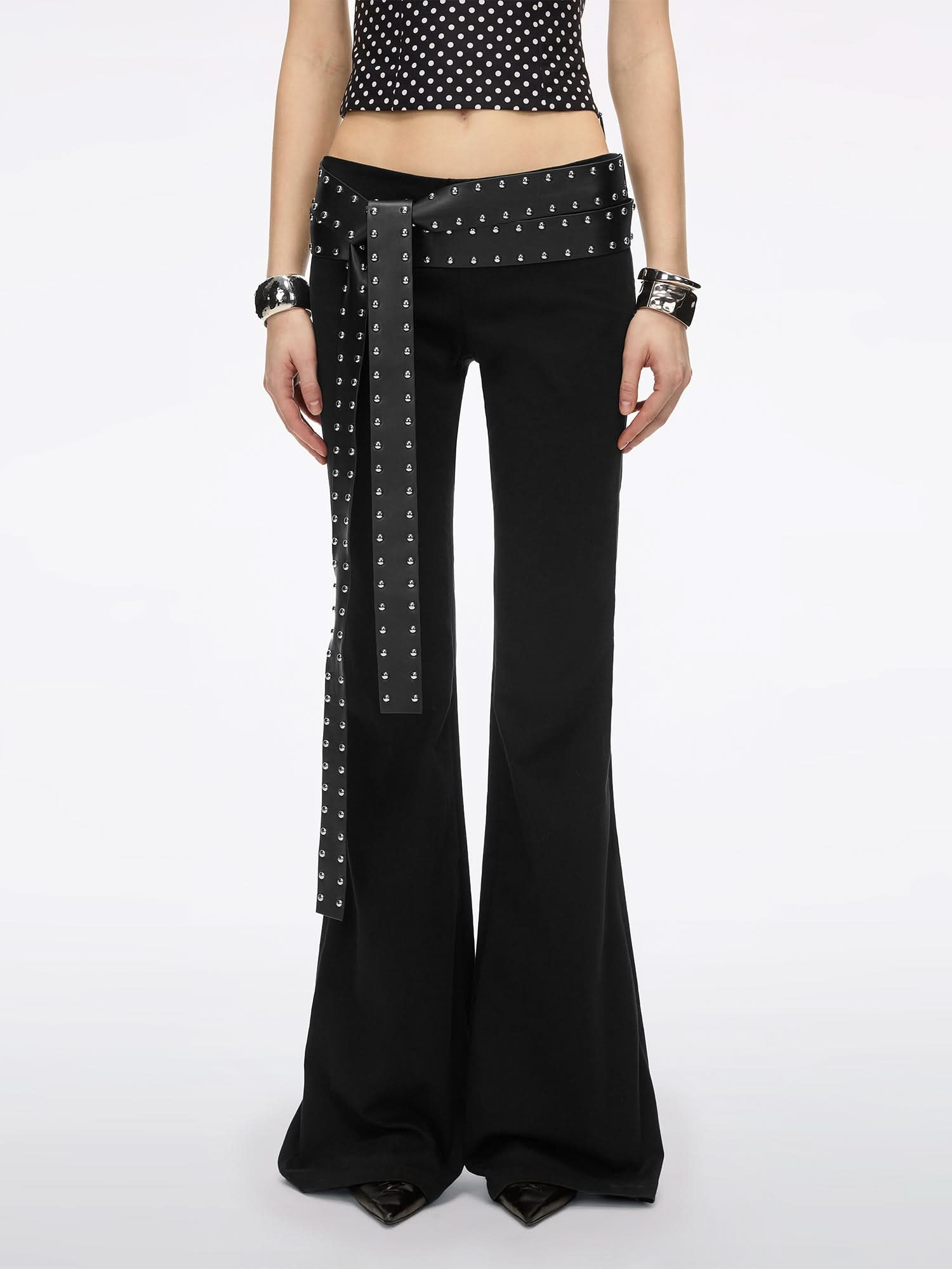 Flare Jeans With Waist Belt