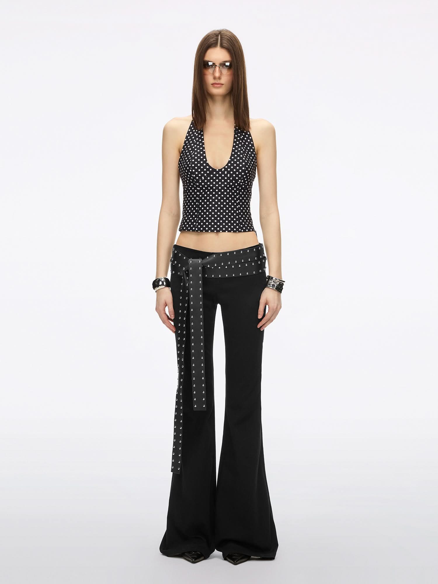 Flare Jeans With Waist Belt
