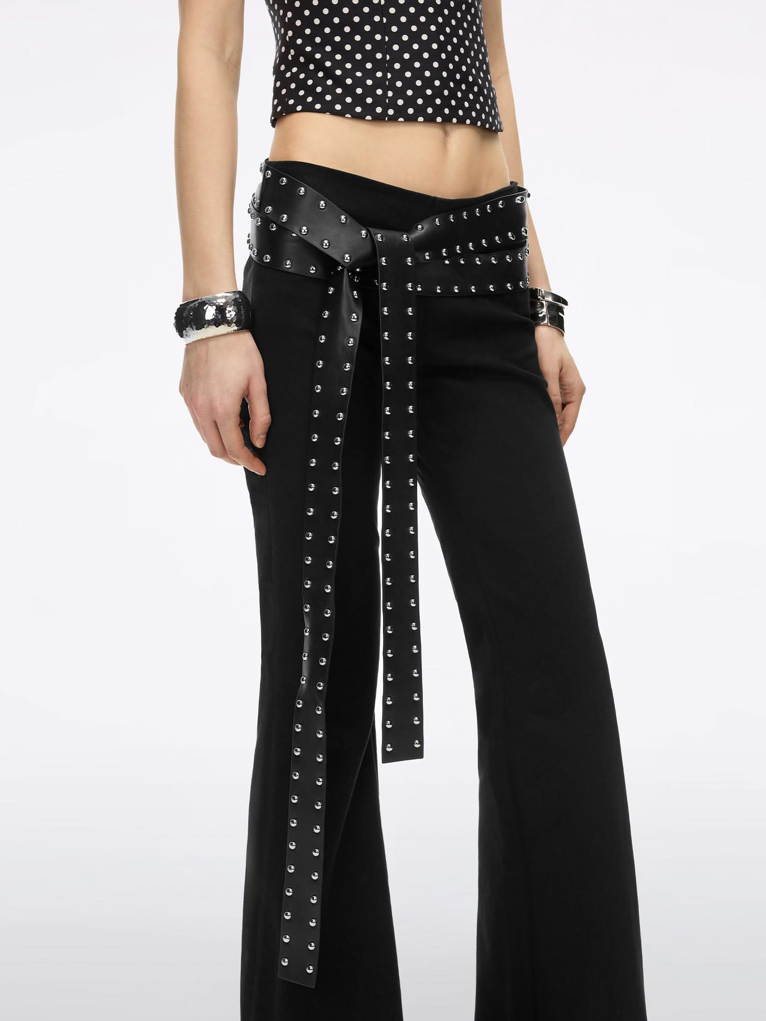 Flare Jeans With Waist Belt