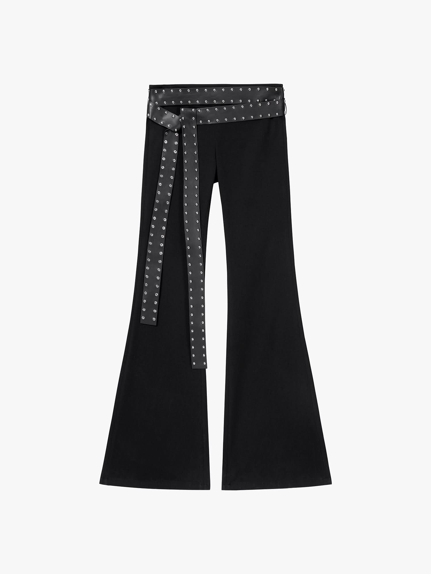 Flare Jeans With Waist Belt