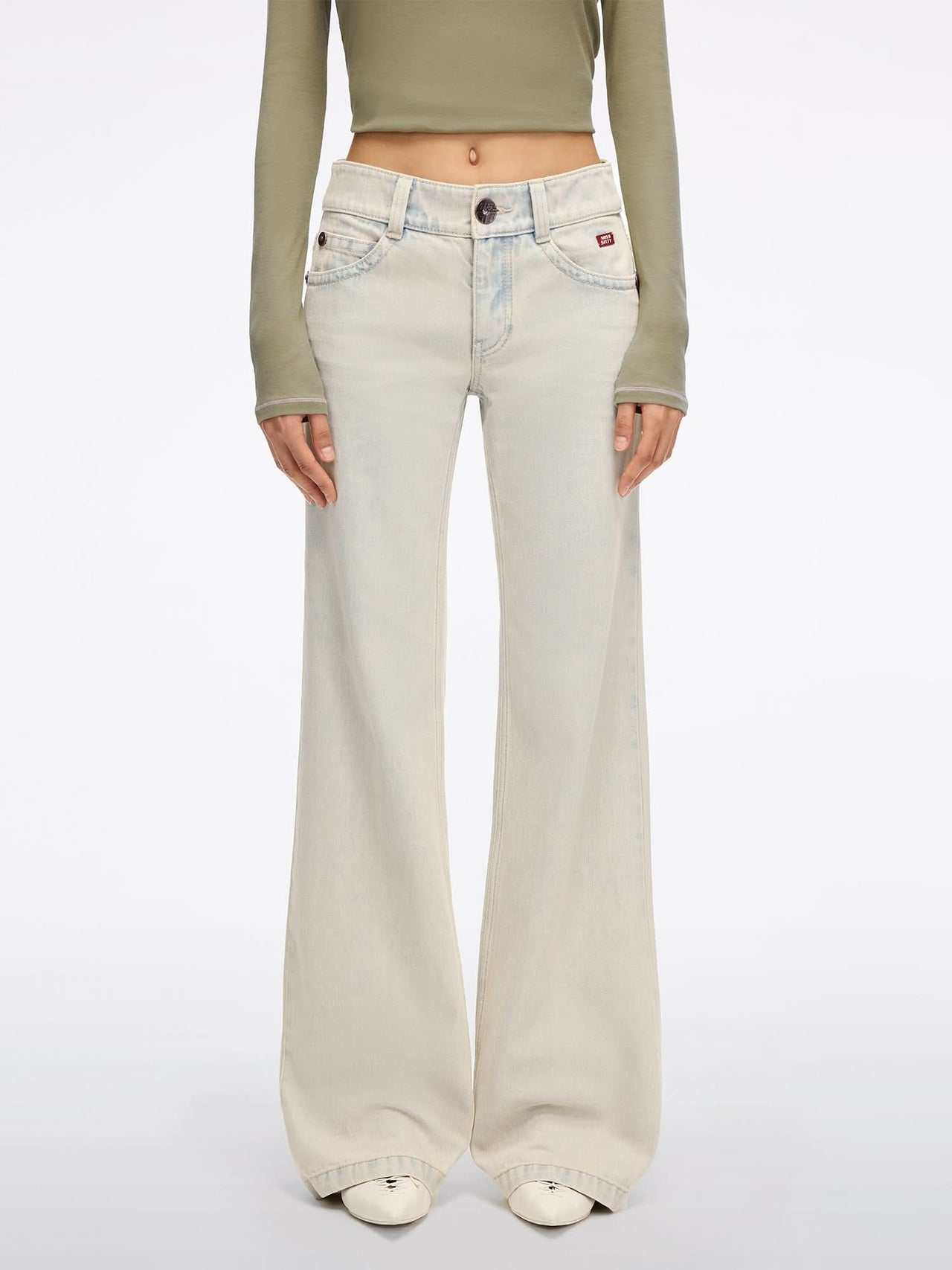 Distressed Flared Jeans