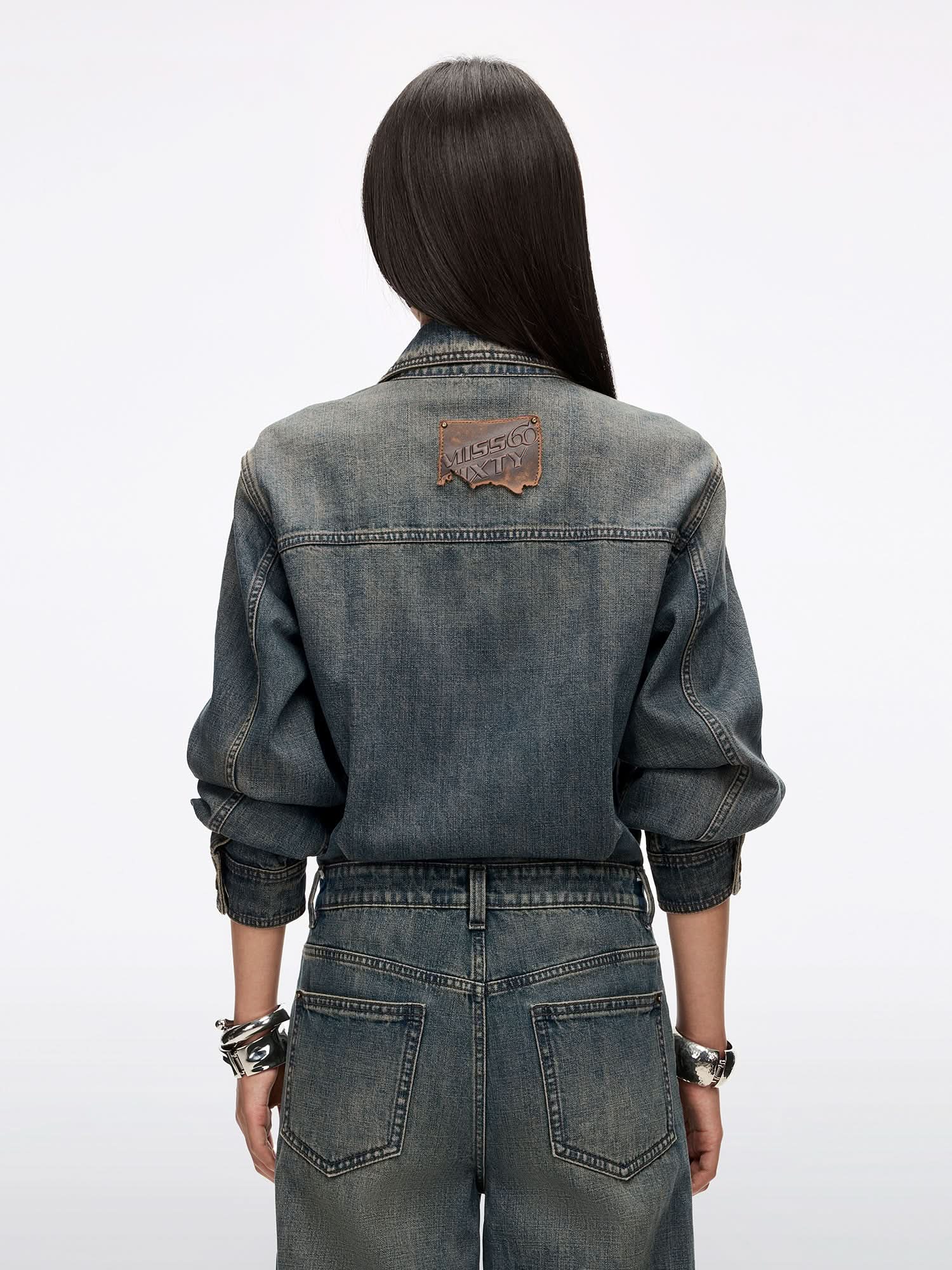 Distressed Denim Jumpsuit