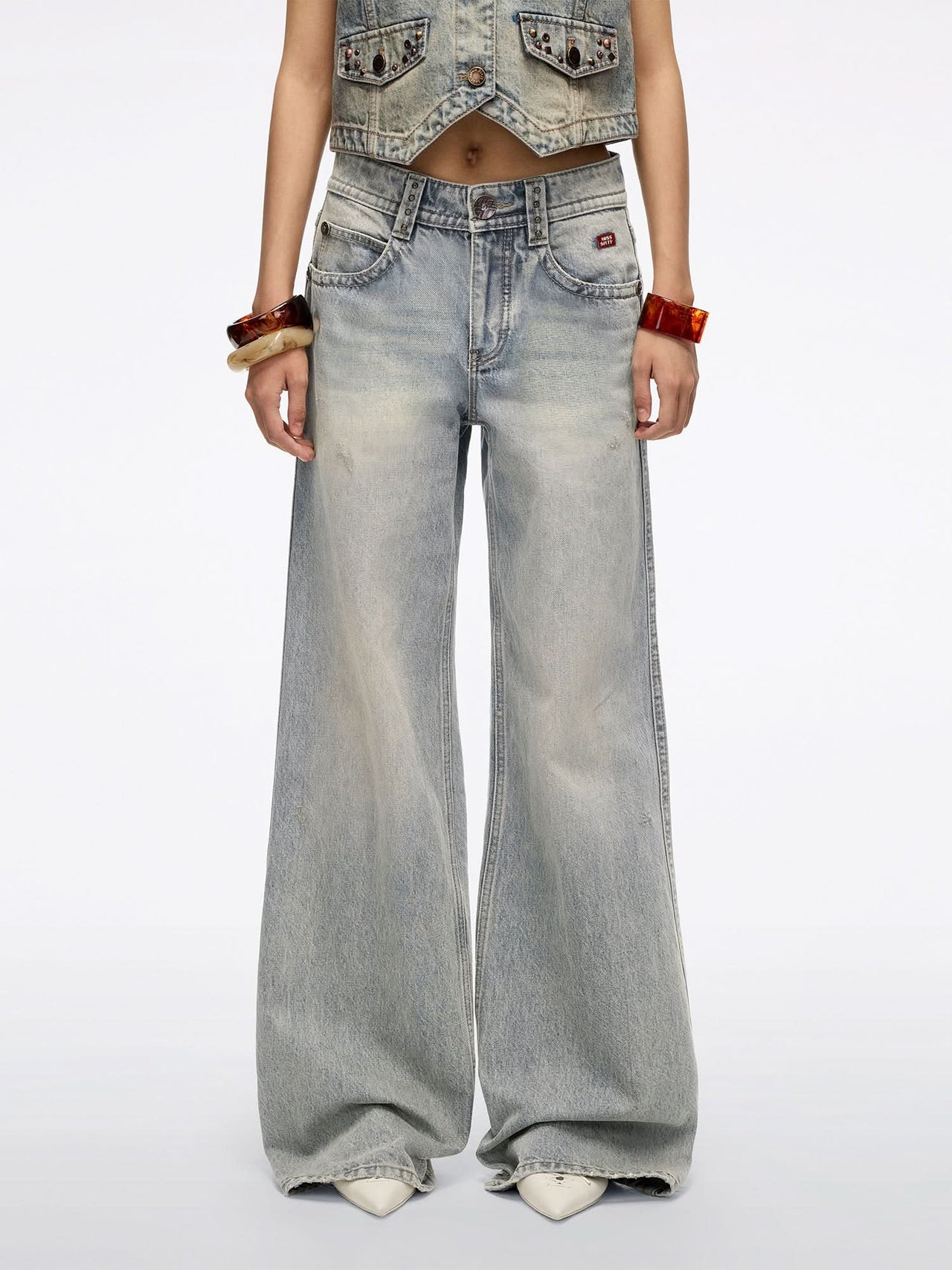 Distressed Flared Jeans