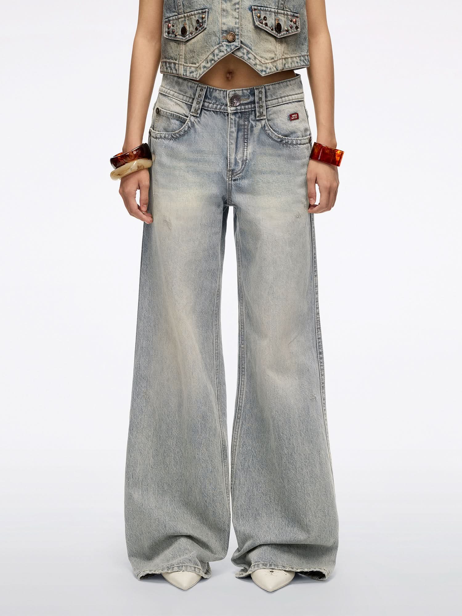 Distressed Flared Jeans