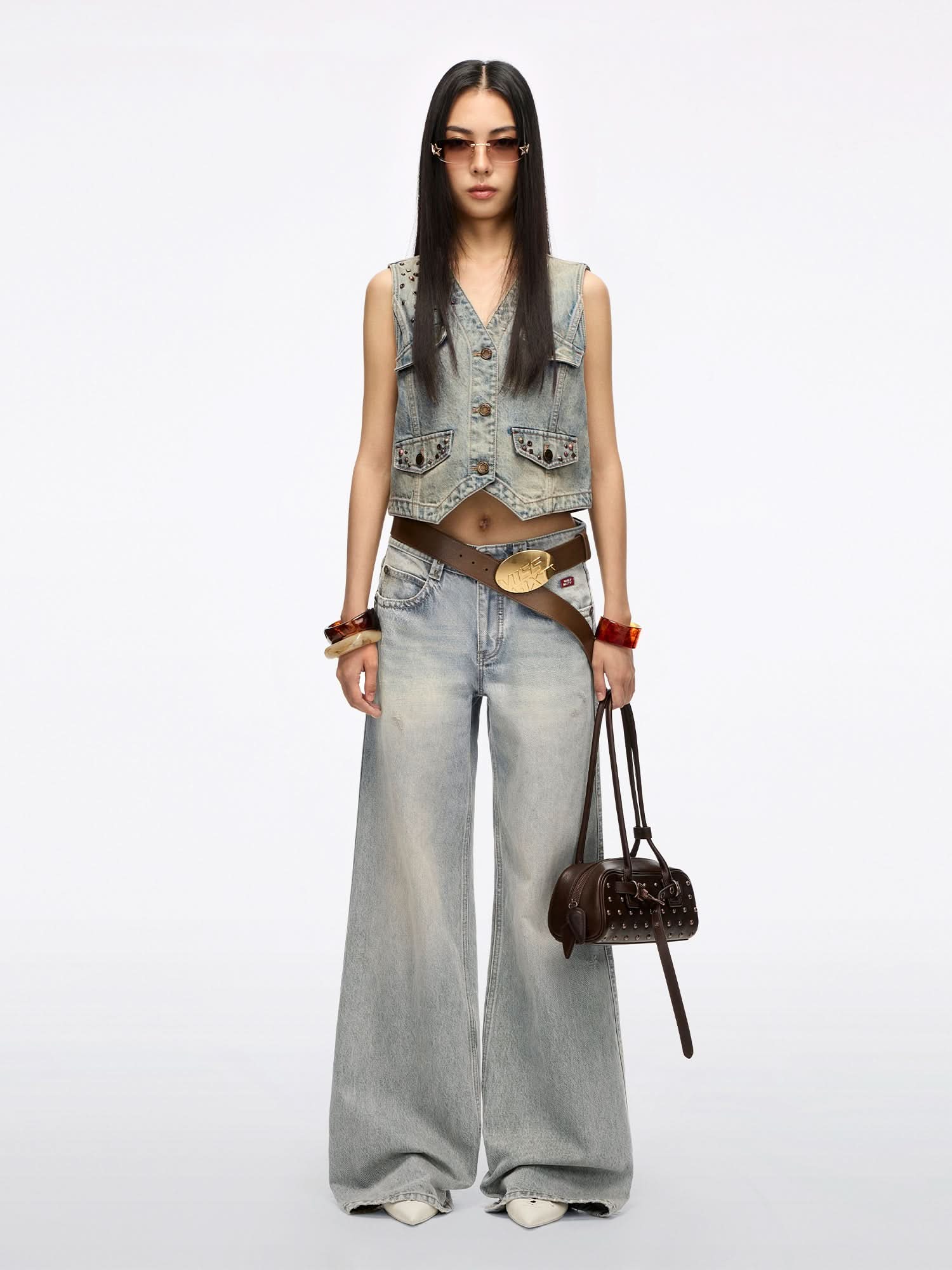 Distressed Flared Jeans