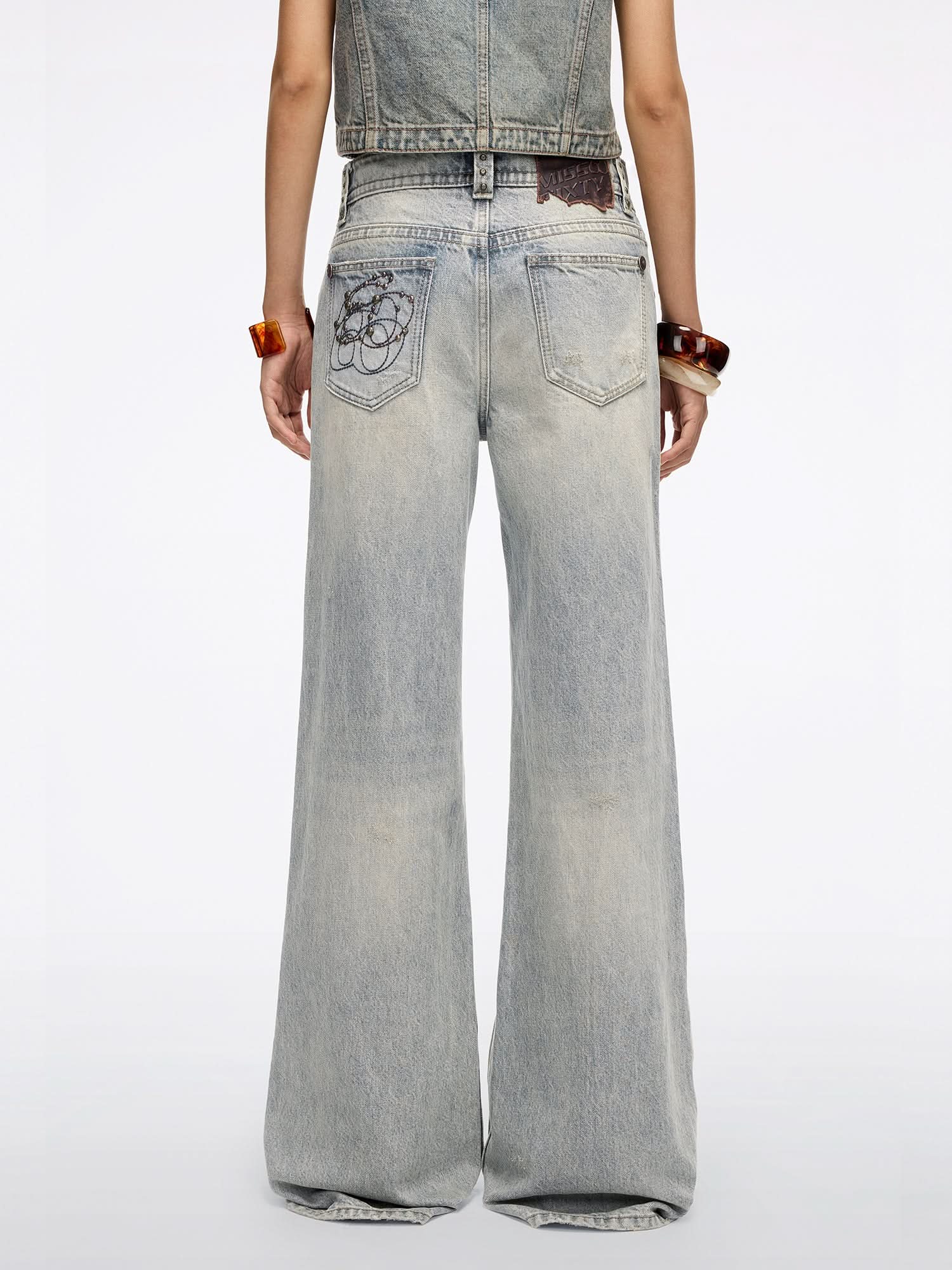 Distressed Flared Jeans