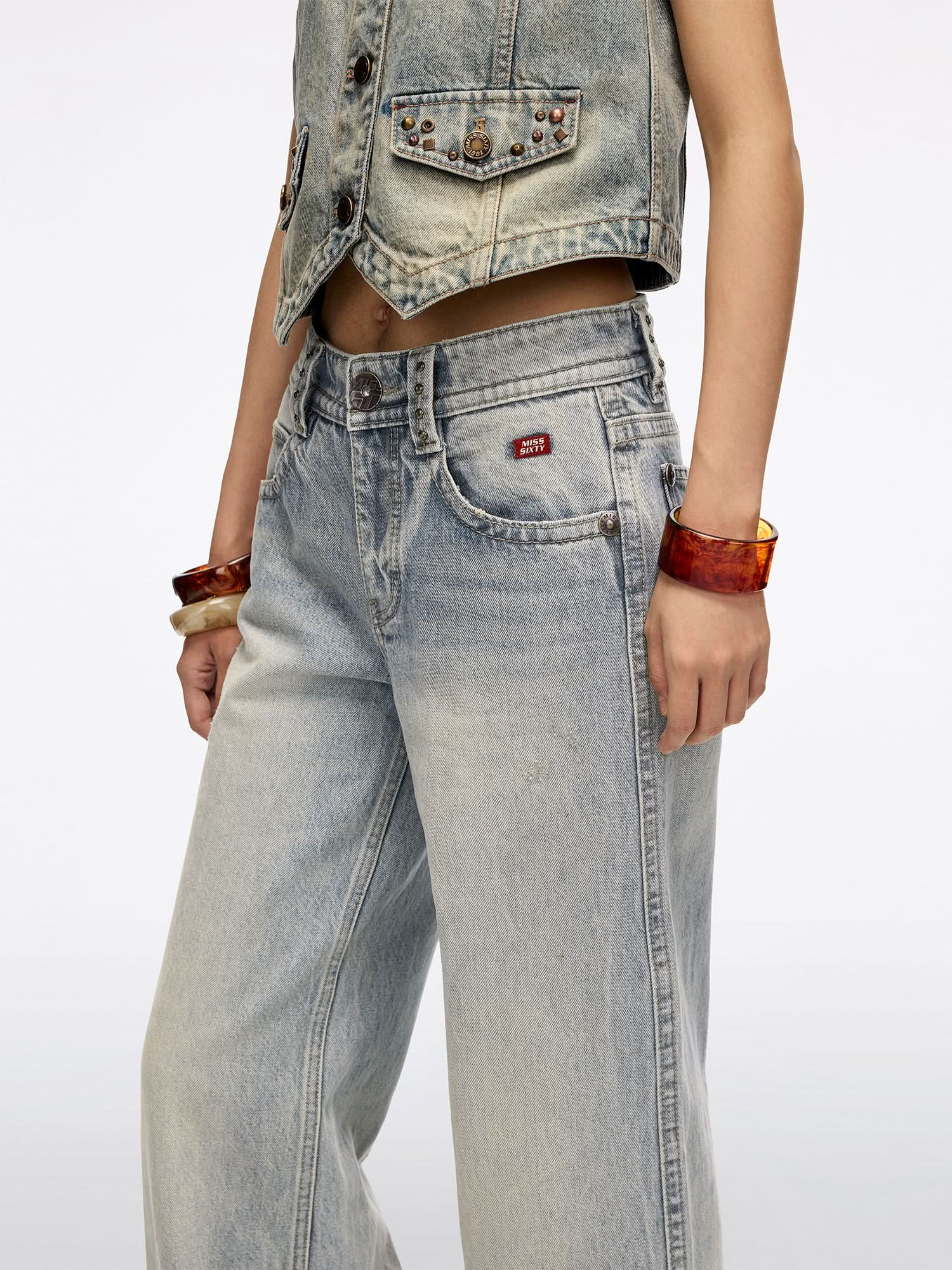 Distressed Flared Jeans