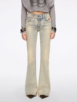 Distressed Flared Jeans